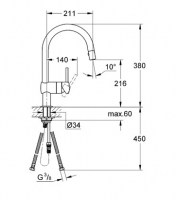 GROHE MINTA CAÑO EXTRAIBLE